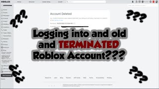 LOGGING Into A TERMINATED Roblox Account roblox banned [upl. by Comfort245]