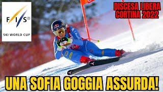 SCI Discesa Libera CORTINA 2022 SOFIA GOGGIA assurda Vittoria nonostante gli errori [upl. by Ylerebmik]