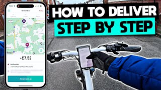 How to Deliver your FIRST Deliveroo order  STEP BY STEP App Tutorial 2023 [upl. by Burnley]