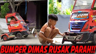 BUMPER DIMAS RUSAK PARAH GARA GARA NABRAK [upl. by Yonita550]