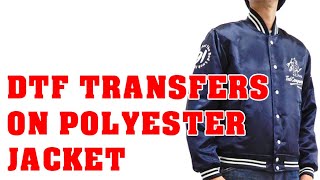 DTF Transfers on Polyester Jacket Demo [upl. by Coffee356]