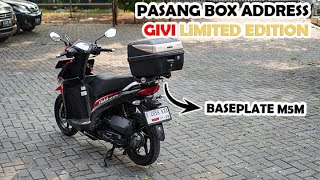 VLOG SUZUKI ADDRESS PASANG BOX LIMITED  VLOG 26 [upl. by Persis]