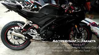 R9 H2 SS yamaha R15 New V3 Fullsystem stainless original [upl. by Neelloc]