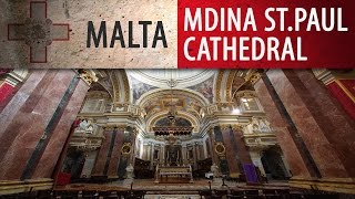 Malta  Mdina St Paul Cathedral [upl. by Adnorrahs]