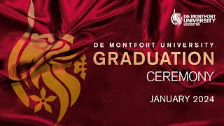 DMU January Graduations 2024 Tuesday 23 January 10am [upl. by Schonfeld]