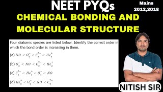 Four diatomic species are listed below Identify the correct order in which the bond order [upl. by Vincent]