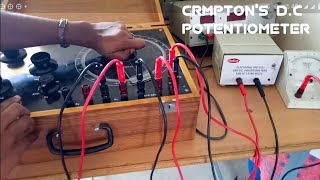 Crompton dc potentiometer demonstration in electrical measurements lab [upl. by Clywd]