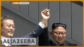 🇰🇵 Moon Jaein and Kim Jongun address 150000 crowd  Al Jazeera English [upl. by Fidel435]