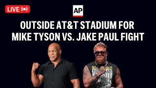 Mike Tyson vs Jake Paul fight LIVE outside ATampT Stadium in Texas [upl. by Enitsirhc]