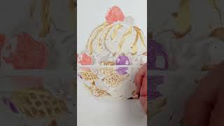 Lets Draw An Ice Cream Sundae prismacolorpencils drawing colorpencil colourpencil art [upl. by Litch]