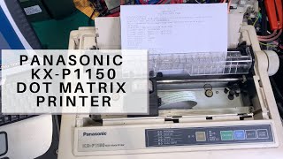 Panasonic KXP1150 dot matrix printer  in action with sound and basic tutorial [upl. by Aiyotal]