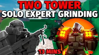 Solo Grinding Expert Mode With Only Two Towers  Tower Defense X [upl. by Hawger]