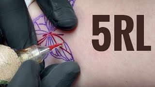 Small Butterfly Tattoo  Real time tattooing [upl. by Enoj]