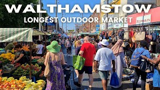 London Walk Walthamstow Market EUROPES LONGEST STREET MARKET ▪︎ 4K LONDON WALKING TOUR [upl. by Sudderth64]