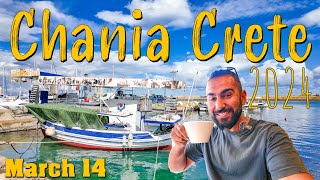 Chania Crete walking tour 4k vlog drone Greece 2024 [upl. by Susumu]