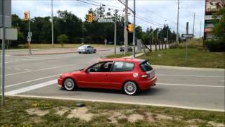 Civic Hatchback With LOUD Exhaust Revving And Flooring It [upl. by Hak297]