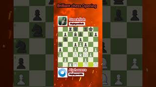 Stockfish Vs Alphazero  Brilliant chess Opening  stockfish alphazero shortsvideo [upl. by Nodla]