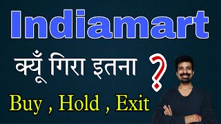 Why Indiamart Intermesh Share is falling  Indiamart share analysis 🧐  Buy  Hold Exit [upl. by Godber736]