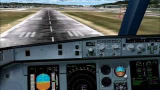 A330300 PSS Autoland ILS Rwy 28L KSFO FS9 [upl. by Lester]