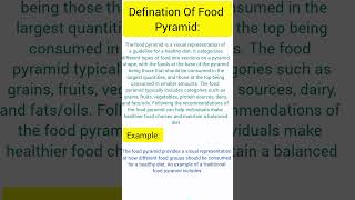 Explanation Of Food Pyramid And Its Example foodpyramid example biology [upl. by Dupin305]