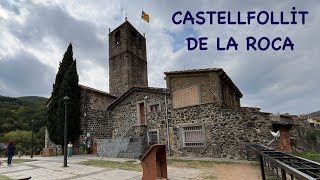 Castellfollit De La Roca  Girona  Spain  Walking Tour  4K [upl. by Lianne]