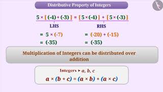 Distributive Property of Integers  Part 13  English  Class 7 [upl. by Rochelle]