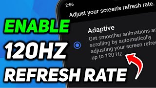 How to Turn On 120hz Refresh Rate on Samsung Galaxy M35  Change 60hz to 120hz Samsung [upl. by Funda]