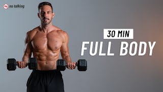 30 Min Full Body Dumbbell Workout At Home  Muscle Building [upl. by Verger554]