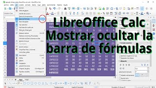 Tutorial LibreOffice Calc Ocultar Mostrar la Barra de Fórmulas [upl. by Lambert92]