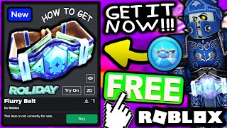 FREE ACCESSORY HOW TO GET Flurry Belt ROBLOX ROLIDAY RUMBLE 2021 EVENT [upl. by Quita249]