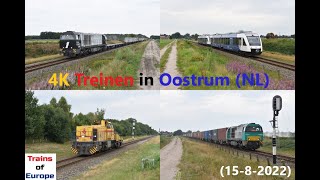 4K Treinen in Oostrum NL 1582022 [upl. by Esmerolda]