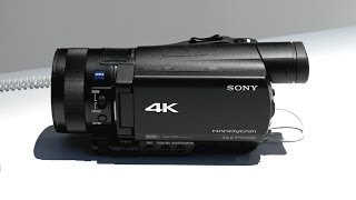 Sony AX100 4K Camcorder HandsOn CES 2014 [upl. by Saval]