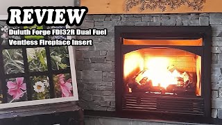 Duluth Forge FDI32R Dual Fuel Ventless Fireplace Insert  Review 2024 [upl. by Juana]