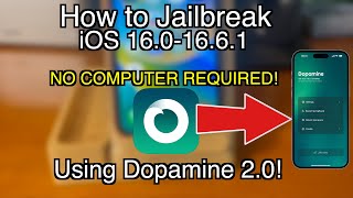 How to Jailbreak iOS 1601661 with Dopamine 20 A12A16M1M2 NO PC ALL DEVICES [upl. by Nitsyrk]