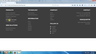 How to make footer with the help html and css [upl. by Aisetra]