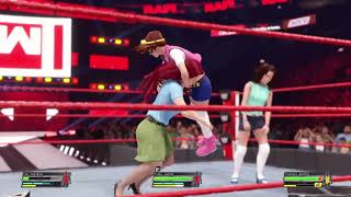 WWE 2K22 Téa vs Emilia vs Madoka in a Ladder Match [upl. by Aicel]