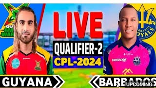 CPL Qualifier 2 Live  Gayana Amazon Vs Barbados Royals Live Qualifier 2  CPL 2024 Live Match [upl. by Zelig]