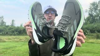 ADIDAS TERREX FREE HIKER 20 GORETEX LOW OLIVE STRATA  SILVER GREEN  CORE BLACK [upl. by Amelita]