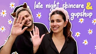 Late Night Skincare amp Gupshup  Aashna Hegde [upl. by Artimas829]