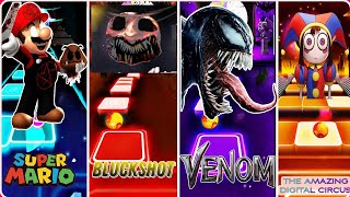 SUPER MARIO EXE 🆚️ Buckshot Roulette 🆚️ VENOM 🆚️ THE AMAZING DIGITAL CIRCUS 🎶Tiles hop EDM Rush🎵 [upl. by Henryk]