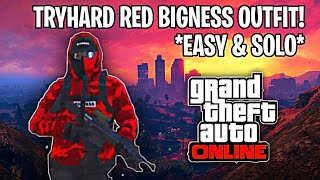 GTA 5 TRYHARD RED BIGNESS OUTFIT DOPE  GTA 5 ONLINE 158 [upl. by Dulci]