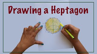 How to draw a Heptagon  Seven Sided Polygon [upl. by Nosyla665]