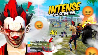 Can I Survive  Intense Last Zone Fight😳In Top1 Grandmaster Lobby 😱Free Fire [upl. by Rafe]