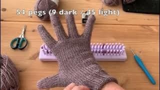 Gloves  Handschoenen Part 6 Sissi Hagen Loom knitting  Loom breien [upl. by Socrates]