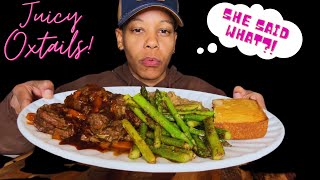 JUICY OXTAIL SOUL FOOD MUKBANG  DISCUSSING BRITTANY amp ABBY HENSEL [upl. by Aikahc229]