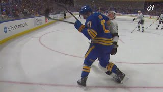 Brandt Clarke catches a shoulder to the face and heads down the tunnel [upl. by Lanny]