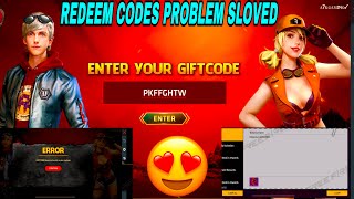 Redeem codes problem solved  FF Today new redeem codes  Free fire pakistan server redeem code [upl. by Heinrich608]