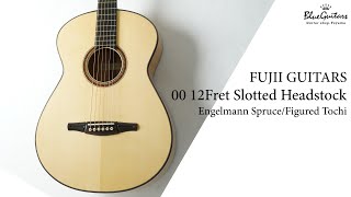 Blue Guitars  FUJII GUITARS  00 12Fret Slotted Headstock  Engelmann SpruceFigured Tochi [upl. by Starling]