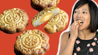 How to Make MOONCAKES With a Traditional Wooden Mold  MidAutumn Festival Recipe [upl. by Kapor234]