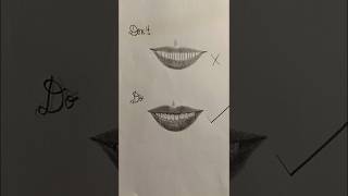 Easy trick to draw teeth howtodraw teeth shorts youtubeshorts viral trending art [upl. by Damien]